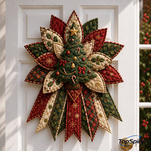 TopSpire®Beginner-Friendly Oversized Christmas Character Quilted Door Hanger Sewing Kit Complete Kit with All Tools & Step-by-Step Guide Included