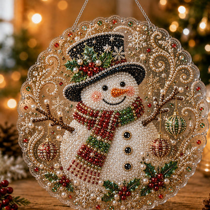 🎄 LAST DAY 49% OFF – ✨TopSpire® Christmas Pearl Diamond Art Hanging Ornament Kit | Luxury Flocked Canvas with Scratch-Resistant Non-Fading Pearl Beads DIY Handmade Holiday Hanging Decor 🎅💎