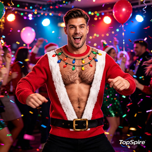 TopSpire®Men's Funny Christmas 3D Printed Muscle Sweatshirt