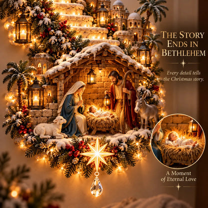 ✨ TopSpire®Jesus Light of Heaven Christmas Wall Hanging✝️