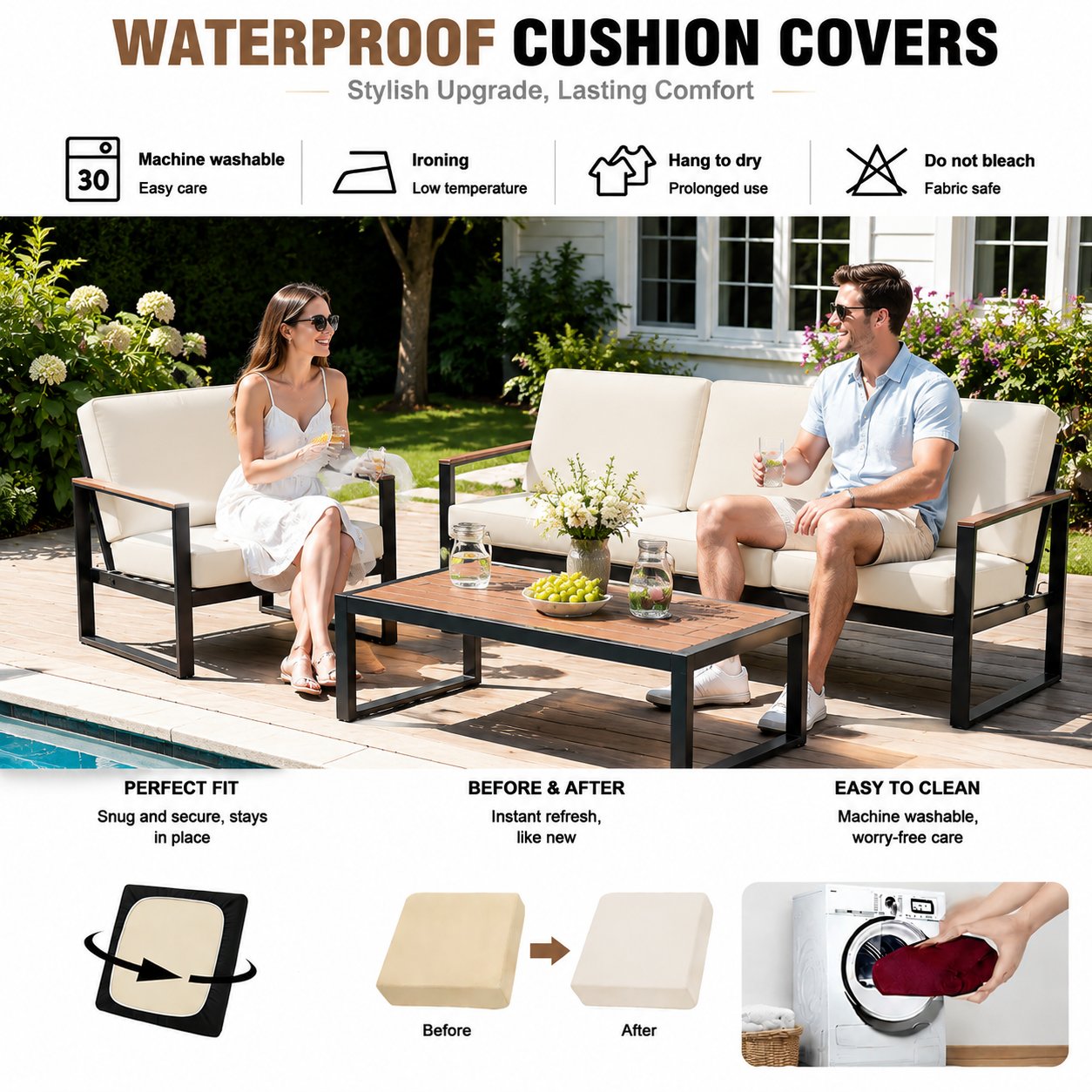 🪑 Stretch Sofa Cushion Covers Set (4 / 8 / 12 PCS) 🔥