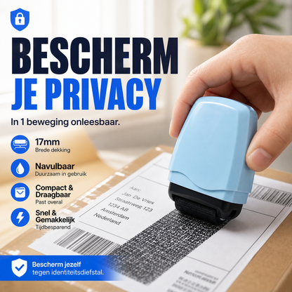 🤫📦 50% KORTING! Stop met het verscheuren van je post alsof je een konijn in een kartonfabriek bent! Deze privacy roller met 17mm brede dekking maakt al je gevoelige info in 1 beweging onleesbaar – bijvulbaar, compact, en sneller dan elke shredder!