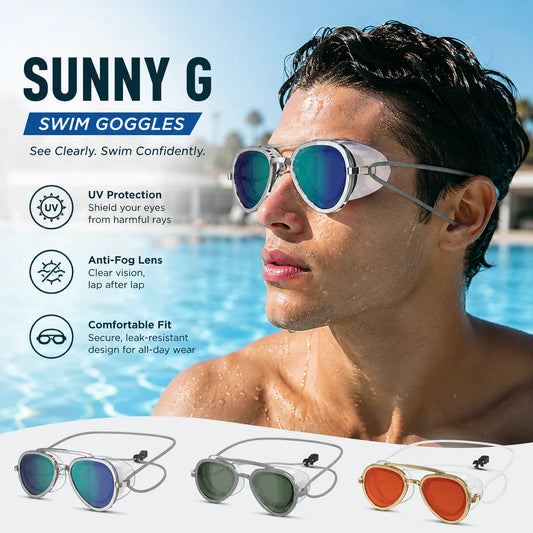 Sunny G Swim Goggles – Anti-Fog UV Protection Swimming Goggles 🏊‍♂️☀️