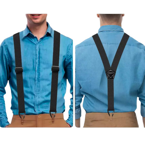 🔥Men's X-Back Suspenders with Hook Clips