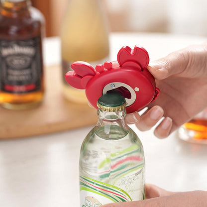 🦀  Multifunctional Magnetic Crab-Shaped Bottle Opener – Strong magnet & rust-proof – Catches caps, great for fridge or bar