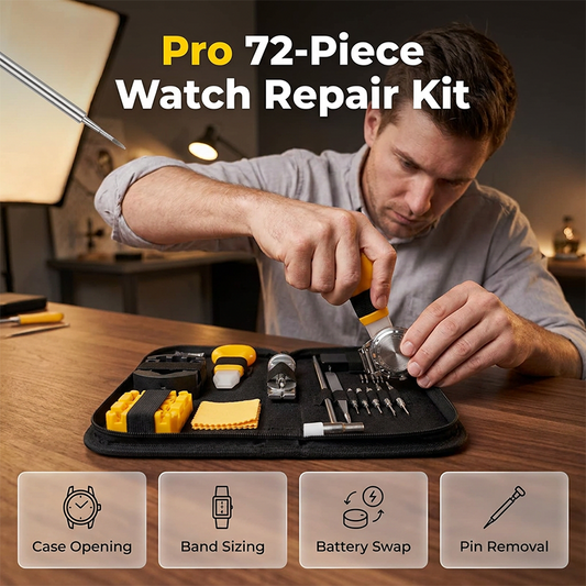 📢📢49% OFF !! ⏰ Complete 72-Piece Watch Repair Kit ⌚ Everything You Need to Fix, Adjust & Revive Your Watch – All in One Box ✨