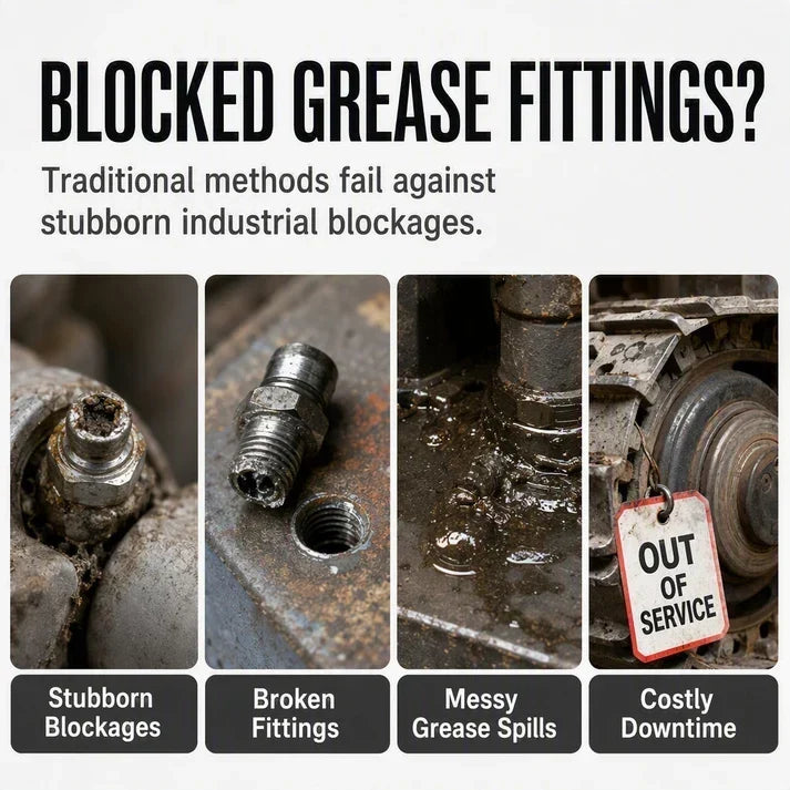 Heavy Duty Grease Fitting Cleaner Unclog Tool