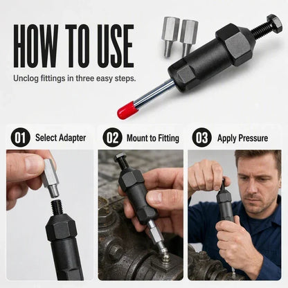 Heavy Duty Grease Fitting Cleaner Unclog Tool