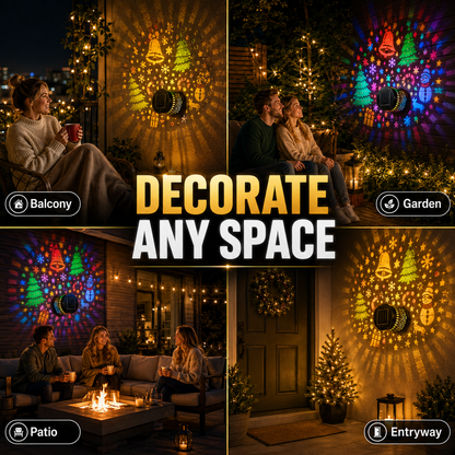 🥳2026 HOT SALE🥳💞50K+ SOLD! 🎄❄️ 50% OFF! TopSpire®Solar Outdoor Decorative Wall Projection Light – IP65 weatherproof, auto on/off. Projects festive patterns – perfect for Christmas ! 🏡✨