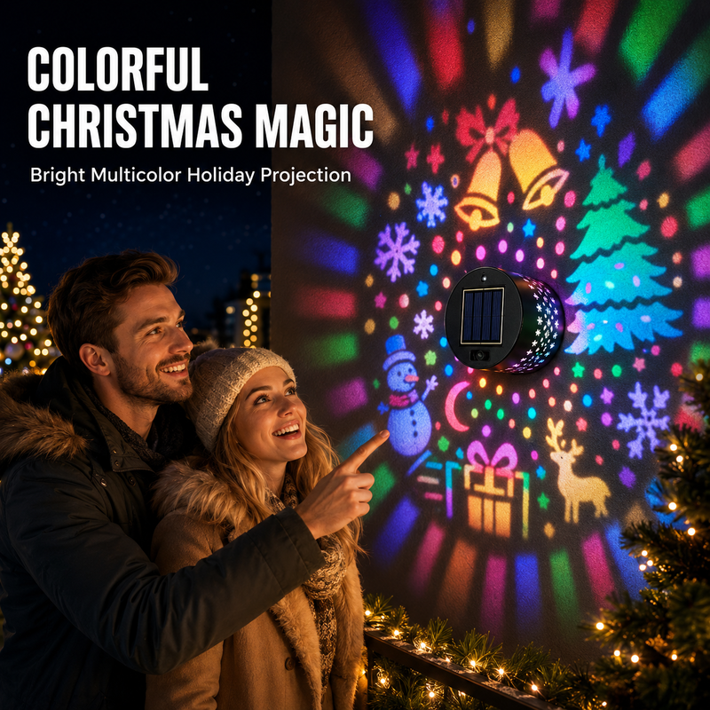 🥳2026 HOT SALE🥳💞50K+ SOLD! 🎄❄️ 50% OFF! TopSpire®Solar Outdoor Decorative Wall Projection Light – IP65 weatherproof, auto on/off. Projects festive patterns – perfect for Christmas ! 🏡✨