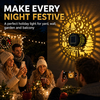 🥳2026 HOT SALE🥳💞50K+ SOLD! 🎄❄️ 50% OFF! TopSpire®Solar Outdoor Decorative Wall Projection Light – IP65 weatherproof, auto on/off. Projects festive patterns – perfect for Christmas ! 🏡✨