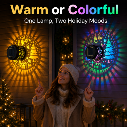 🥳2026 HOT SALE🥳💞50K+ SOLD! 🎄❄️ 50% OFF! TopSpire®Solar Outdoor Decorative Wall Projection Light – IP65 weatherproof, auto on/off. Projects festive patterns – perfect for Christmas ! 🏡✨