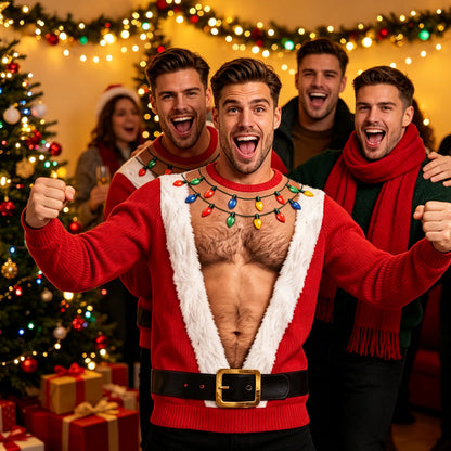TopSpire®Men's Funny Christmas 3D Printed Muscle Sweatshirt