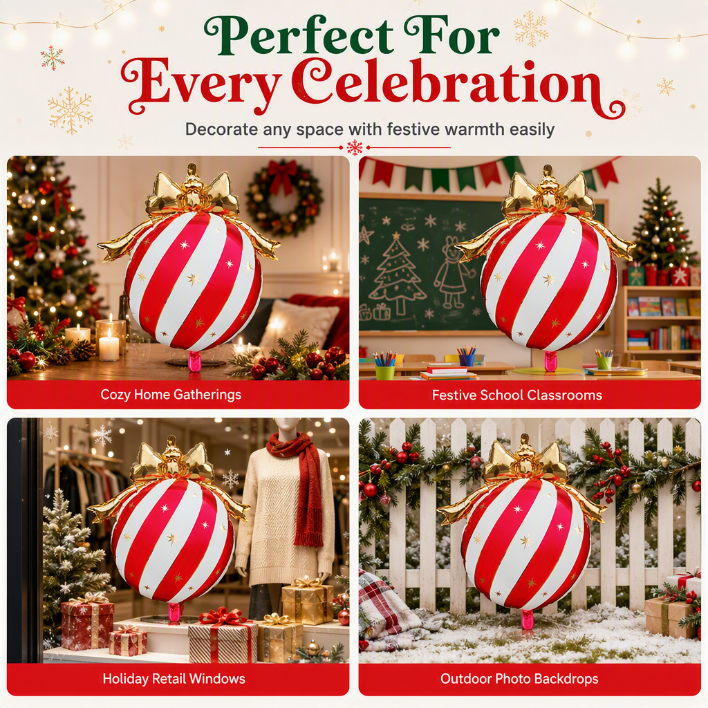 TopSpire®Christmas Bow Balloon Decoration