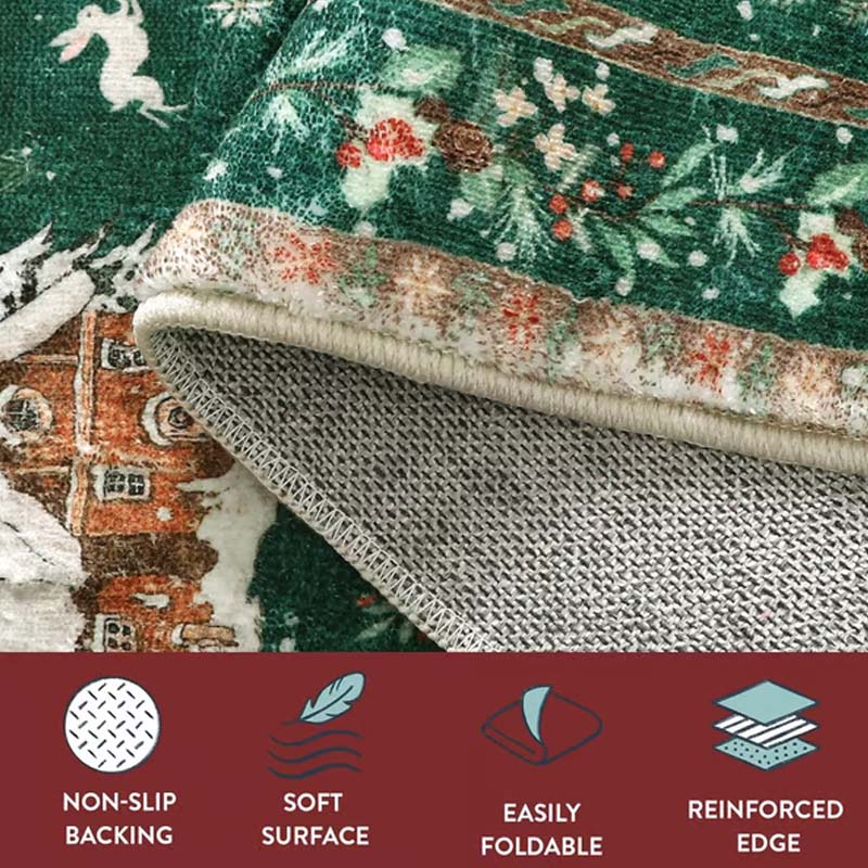 🥳TopSpire®2026 HOT SALE🥳💞50K+ SOLD! 🎄🛋️ 50% OFF! Soft Non-Slip Christmas Rug – plush comfort with Santa, reindeer & snowflake motifs, steady backing for festive home decor! ✨✅