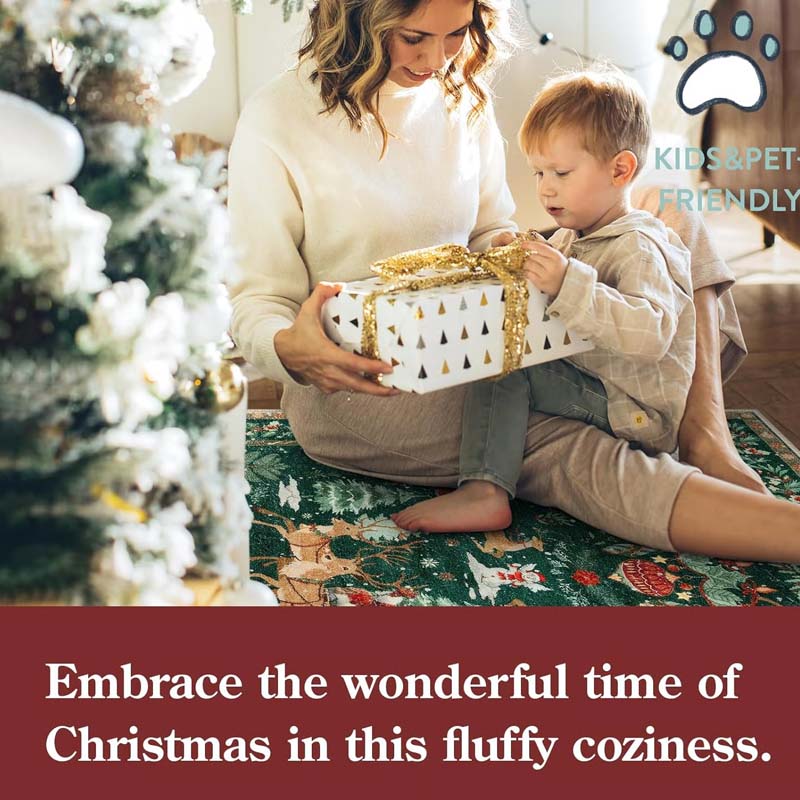 🥳TopSpire®2026 HOT SALE🥳💞50K+ SOLD! 🎄🛋️ 50% OFF! Soft Non-Slip Christmas Rug – plush comfort with Santa, reindeer & snowflake motifs, steady backing for festive home decor! ✨✅