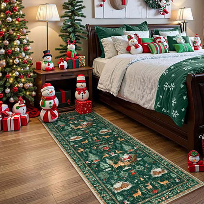 🥳TopSpire®2026 HOT SALE🥳💞50K+ SOLD! 🎄🛋️ 50% OFF! Soft Non-Slip Christmas Rug – plush comfort with Santa, reindeer & snowflake motifs, steady backing for festive home decor! ✨✅