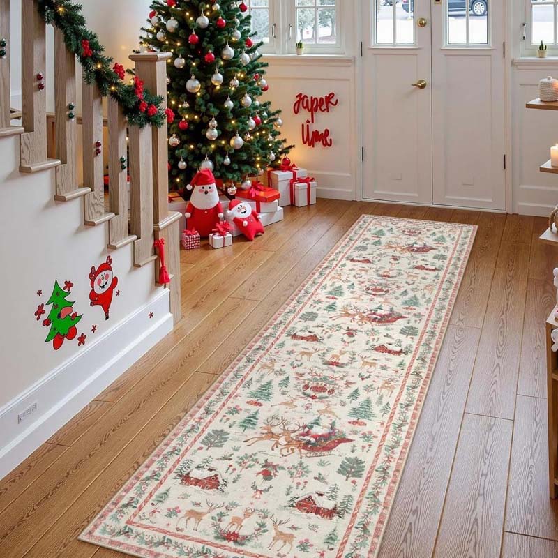 🥳TopSpire®2026 HOT SALE🥳💞50K+ SOLD! 🎄🛋️ 50% OFF! Soft Non-Slip Christmas Rug – plush comfort with Santa, reindeer & snowflake motifs, steady backing for festive home decor! ✨✅