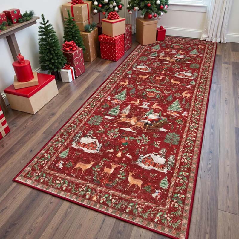 🥳TopSpire®2026 HOT SALE🥳💞50K+ SOLD! 🎄🛋️ 50% OFF! Soft Non-Slip Christmas Rug – plush comfort with Santa, reindeer & snowflake motifs, steady backing for festive home decor! ✨✅