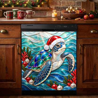 TopSpire®Seaturtle Magnetic Dishwasher Cover Jewel Of The Christmas Sea