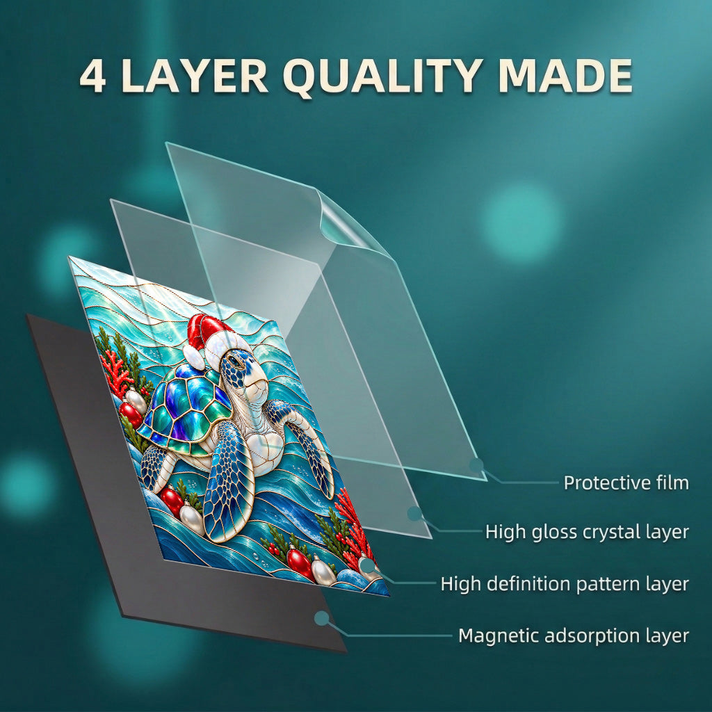 TopSpire®Seaturtle Magnetic Dishwasher Cover Jewel Of The Christmas Sea