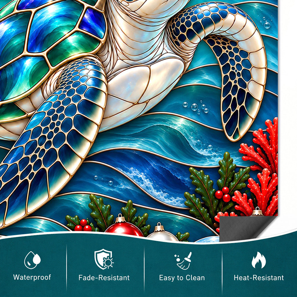 TopSpire®Seaturtle Magnetic Dishwasher Cover Jewel Of The Christmas Sea
