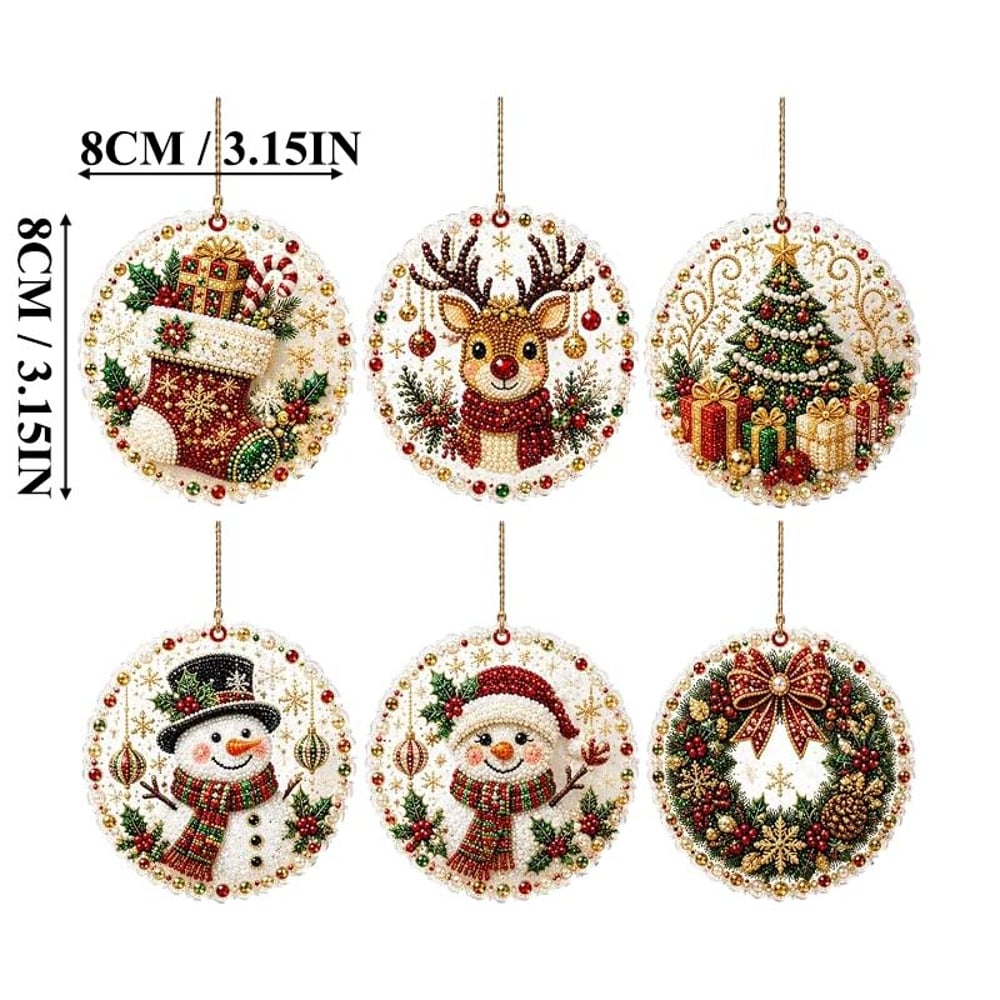 🏅35K+ Sold 🎄Christmas DIY Diamond Painting Ornament Kit
