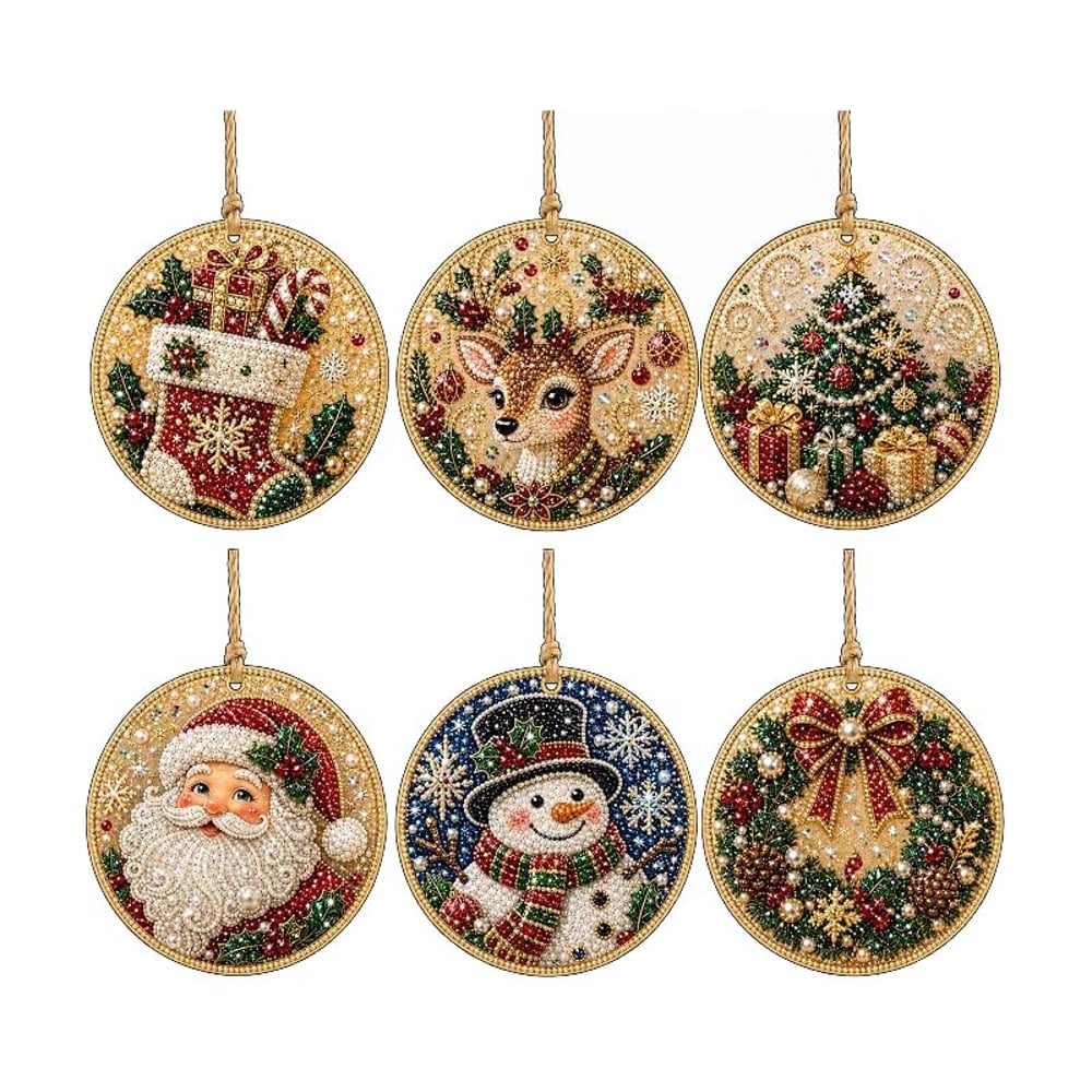 🏅35K+ Sold 🎄Christmas DIY Diamond Painting Ornament Kit