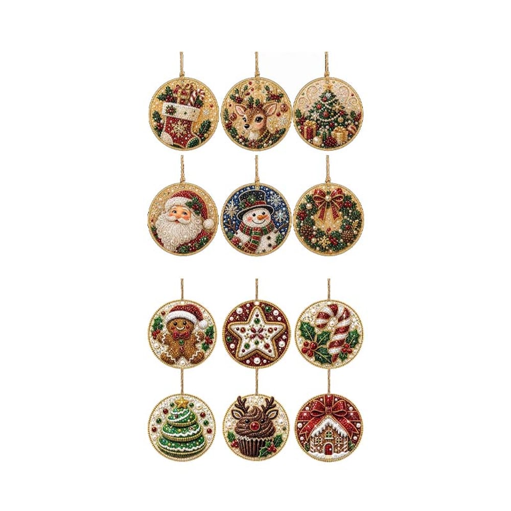 🏅35K+ Sold 🎄Christmas DIY Diamond Painting Ornament Kit