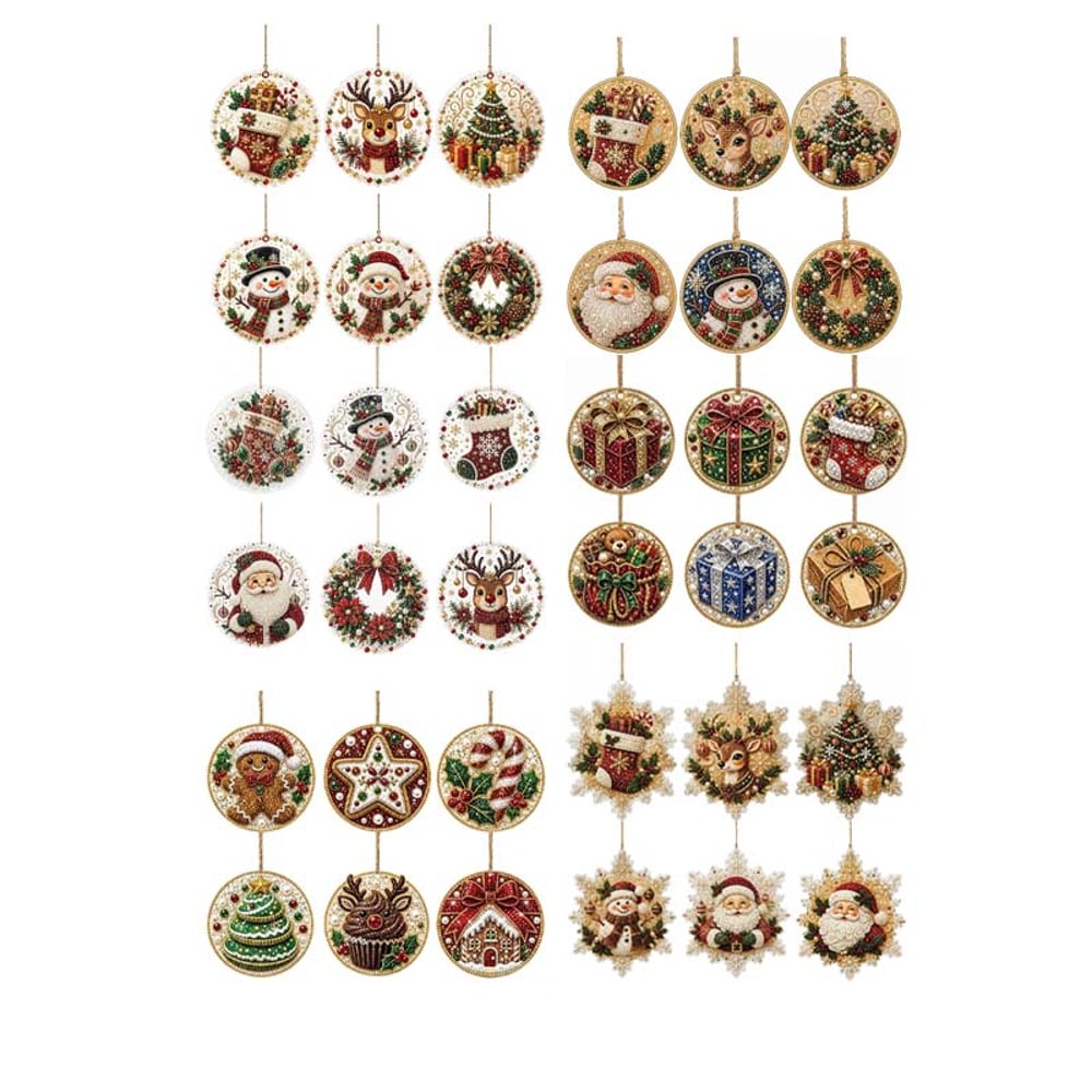 🏅35K+ Sold 🎄Christmas DIY Diamond Painting Ornament Kit