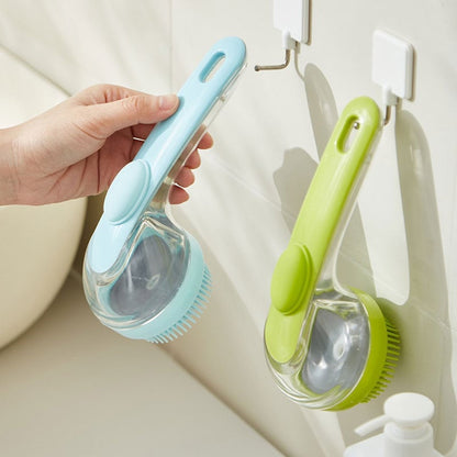 Press-to-Dispense Bath Brush (18 cm)